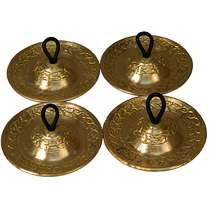 Finger Cymbals, Cast, Engraved, 5.5cm