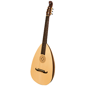 Lute-Guitar, Steel, Variegated, Gears