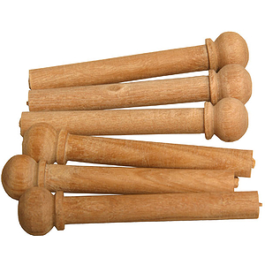 Guitar Bridge Pins, Maple, Pack of 6