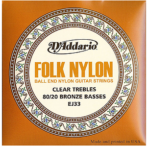 Guitar, Folk Nylon String Set D'Addario
