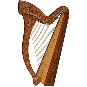 Minstrel Harp TM, 29 Strings, Knotwork