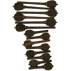 Theorbo Tuning Pegs, Full Set 14, Ebony