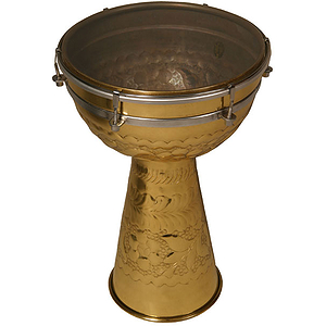 Brass Doumbek, 10"x15", Synthetic Head