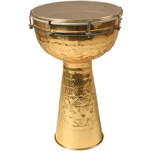 Brass Doumbek, 12"x20", Synthetic Head