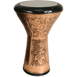 Copper Flower Doumbek, Synthetic Head