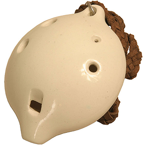 Ocarina, Necklace, Tenor D, White