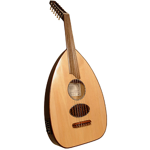 Oud, Round Flatback, Natural, Soft Case
