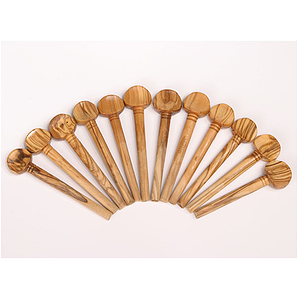 Oud Pegs, Olive Wood, Set of 12