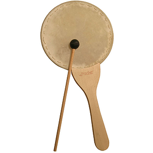 Paddle Drum, 8", Natural, W/ Mallet