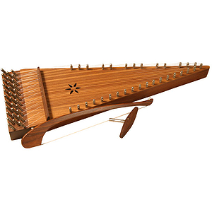 Psaltery, Mohogany, 32 String, W Bow