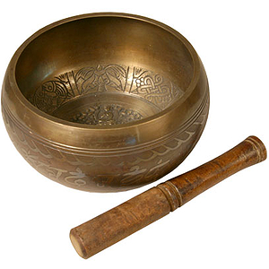 Singing Bowl, Decorated, 6"