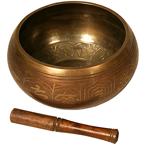 Singing Bowl, Decorated, 8"