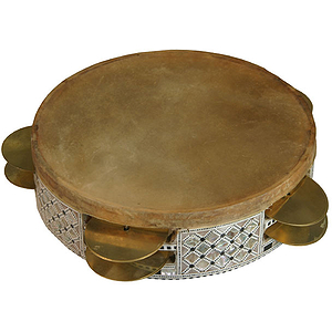 Egyptian Mother of Pearl, 8 1/2", Brass