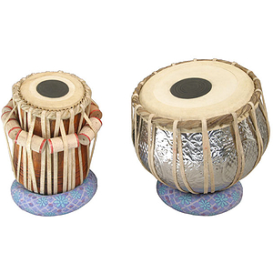 Tabla Set, Embossed, Nickled Brass