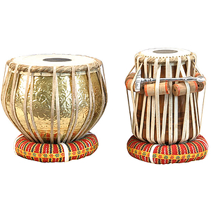 Tabla Set, Embossed Brass