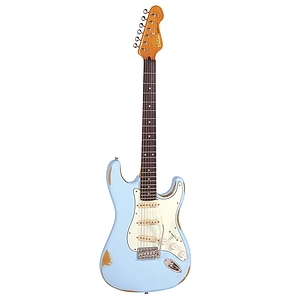 Vintage Guitars Icon V6 Electric Guitar - Distressed Laguna Blue