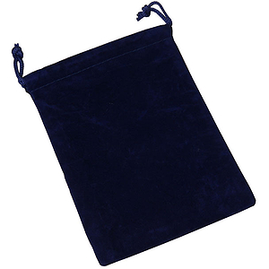 Velvet Bag with Draw String, Blue