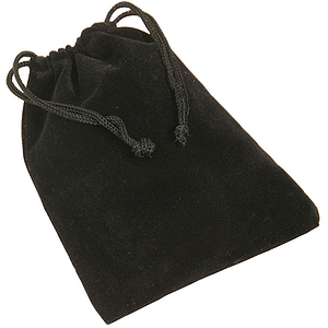 Velvet Bag with Draw String, Black