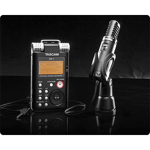 Tascam Field Pack Recording Bundle with DR-1 Recorder, Microphone, Battery and more