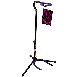 On-Stage Stands GS7153B-P Flip-it Guitar Stand - Black w/purple rubber