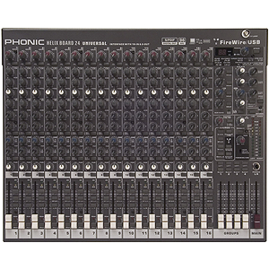 Phonic Helix Board 24 Universal  - 24-Input  4-Subgroup Mixer with USB 2.0/FireWire Interface
