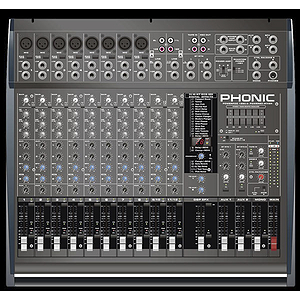Phonic POWERPOD 1860 Deluxe - 12 Channel Powered Mixer w/ 800 watt Power Amplifier