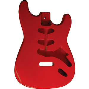 Golden Gate S-204 S Style Guitar Body - Fiesta Red