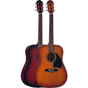 Oscar Schmidt OG2FYS Acoustic Guitar - Flame Yellow Sunburst