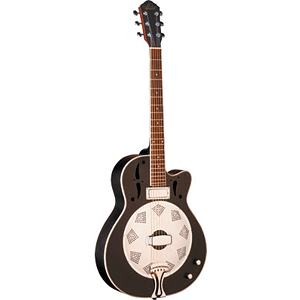 Oscar Schmidt OR6CEB Acoustic-Electric Resonator Guitar - Black