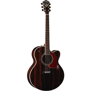 Washburn J27CE Cumberland Series Jumbo Acoustic-Electric Guitar w/case - Ebony Natural