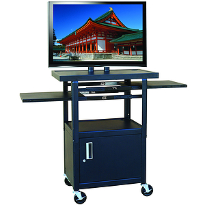 Buhl Wide Body Flat Panel TV Cart with Locking Cabinet