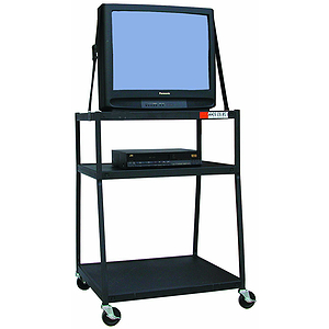 Buhl Wide Body Media Cart, 44" High with 4 Electric Outlets