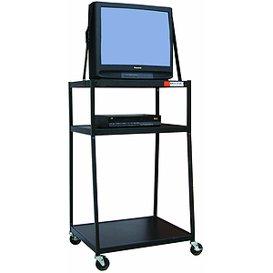 Buhl Wide Body Media Cart, 54" High with Electric Outlets