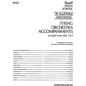 String Orchestra Accompaniments To Solos From Volumes 1 & 2 Bass
