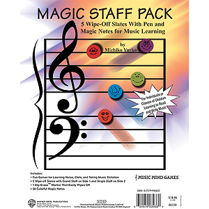Magic Staff Pack  5 Wipe-Off Slates With Pen And Magic Notes For Music Learning