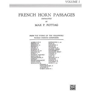 French Horn Passages Volume I