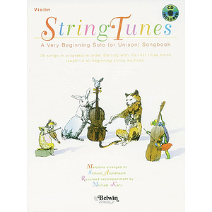 Stringtunes  A Very Beginning Solo (Or Unison) Songbook Violin Book/CD
