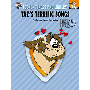 Taz's Terrific Songs Looney Tunes Piano Library Level Two With CD And Midi Disk Included