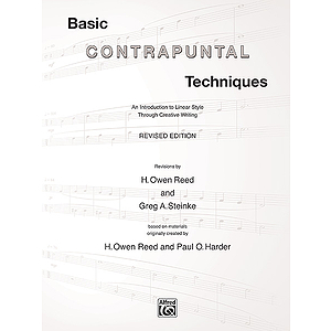 Basic Contrapuntal Techniques Revised Edition Reed Steinke