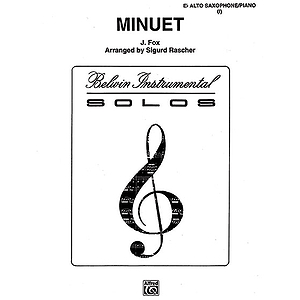 Minuet E-Flat Alto Saxophone Solos (With Piano Accompaniment