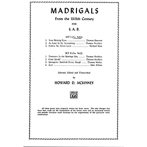 Madrigals Sab Set I (3)