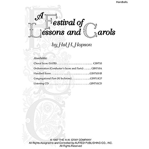 Festival Of Lessons And Carols Handbell Score