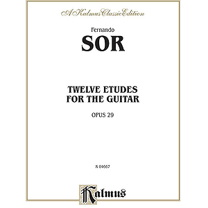 Sor Twelve Etudes For Guitar Opus 29