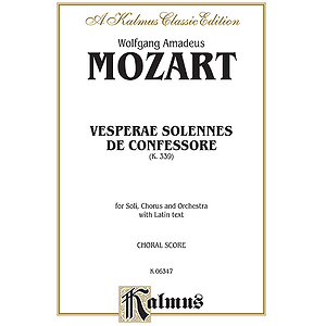 Mozart Vesperae Soll. K339