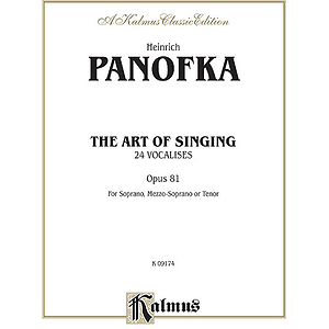 Panofka Art Of Singing Op 81 So