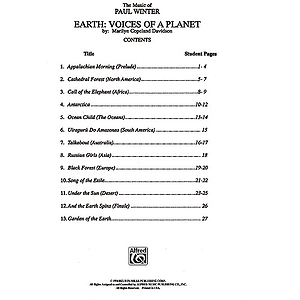Earth: Voices Of The Planet Student Book  The Music Of Paul Winter