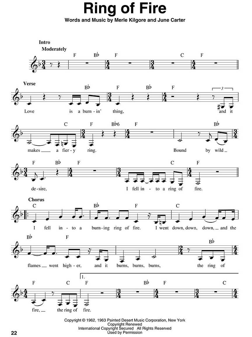 Ring Of Fire Johnny Cash Lyrics And Chords Ring Of Fire Johnny Cash Lyrics And Chords