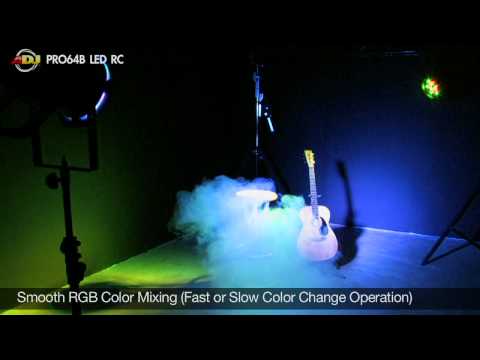 American DJ PRO64B LED RC High Powered LED Par Can with Remote - video demo