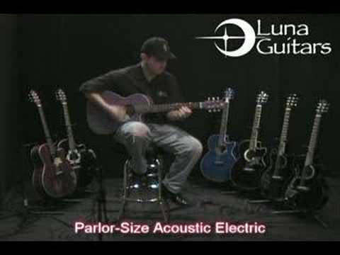 Luna Flora Passionflower Parlor Acoustic-Electric Guitar - video review